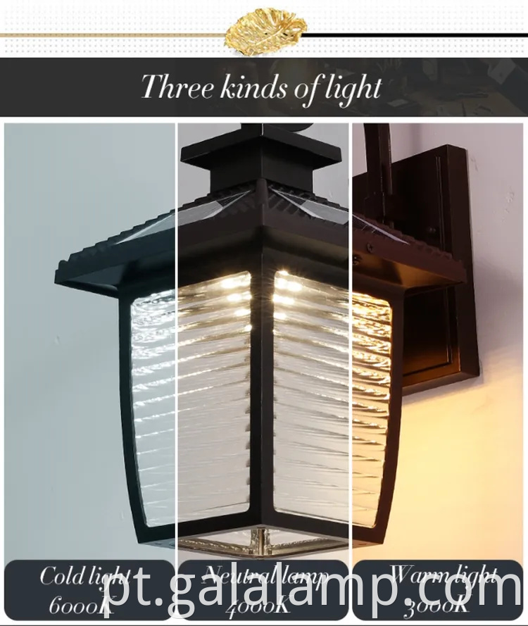 Iluminação de parede impermeável elegante para hotéis e vilas de luxo